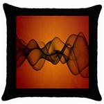 Transparent Waves Wave Orange Throw Pillow Case (Black) Front