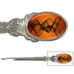 Transparent Waves Wave Orange Letter Openers by Mariart