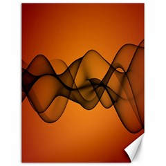 Transparent Waves Wave Orange Canvas 12  X 16   by Mariart