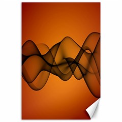 Transparent Waves Wave Orange Canvas 24  X 36  by Mariart