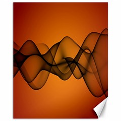 Transparent Waves Wave Orange Canvas 11  X 14   by Mariart