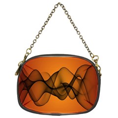 Transparent Waves Wave Orange Chain Purses (two Sides)  by Mariart