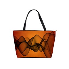 Transparent Waves Wave Orange Shoulder Handbags by Mariart