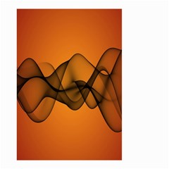 Transparent Waves Wave Orange Small Garden Flag (two Sides) by Mariart