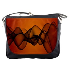 Transparent Waves Wave Orange Messenger Bags by Mariart