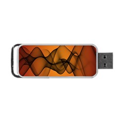 Transparent Waves Wave Orange Portable Usb Flash (one Side) by Mariart