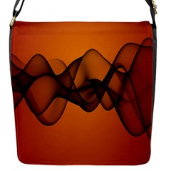 Transparent Waves Wave Orange Flap Messenger Bag (s) by Mariart