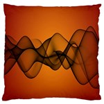 Transparent Waves Wave Orange Large Flano Cushion Case (Two Sides) Front