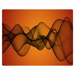 Transparent Waves Wave Orange Double Sided Flano Blanket (medium)  by Mariart