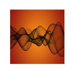 Transparent Waves Wave Orange Small Satin Scarf (square) by Mariart