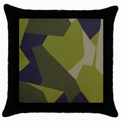 Unifom Camuflage Green Frey Purple Falg Throw Pillow Case (black) by Mariart