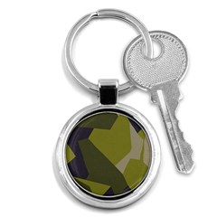 Unifom Camuflage Green Frey Purple Falg Key Chains (round)  by Mariart