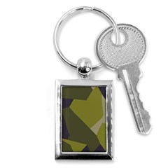 Unifom Camuflage Green Frey Purple Falg Key Chains (rectangle)  by Mariart