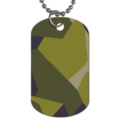 Unifom Camuflage Green Frey Purple Falg Dog Tag (one Side) by Mariart