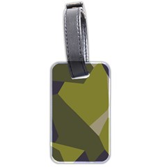 Unifom Camuflage Green Frey Purple Falg Luggage Tags (two Sides) by Mariart