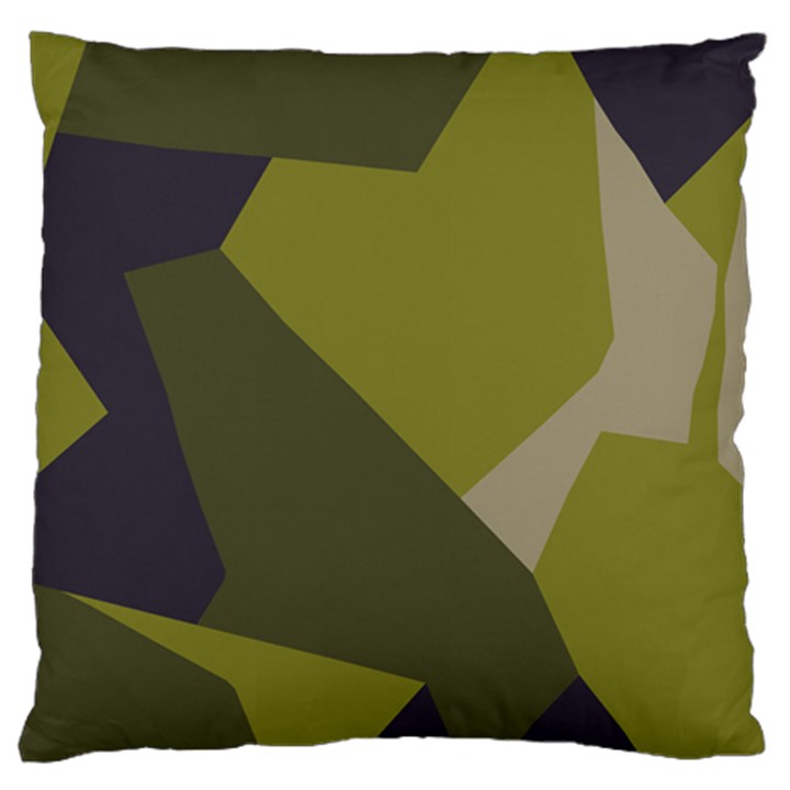 Unifom Camuflage Green Frey Purple Falg Large Cushion Case (One Side)