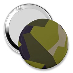 Unifom Camuflage Green Frey Purple Falg 3  Handbag Mirrors by Mariart