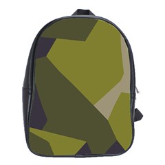 Unifom Camuflage Green Frey Purple Falg School Bags (xl)  by Mariart