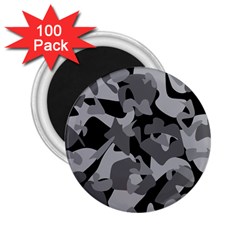 Urban Initial Camouflage Grey Black 2 25  Magnets (100 Pack)  by Mariart