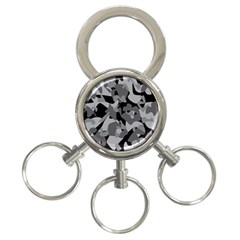 Urban Initial Camouflage Grey Black 3-ring Key Chains by Mariart