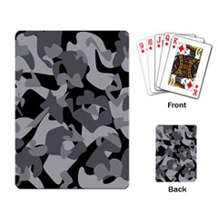 Urban Initial Camouflage Grey Black Playing Card by Mariart