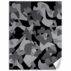 Urban Initial Camouflage Grey Black Canvas 18  X 24   by Mariart