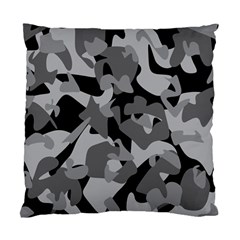 Urban Initial Camouflage Grey Black Standard Cushion Case (two Sides) by Mariart