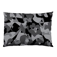 Urban Initial Camouflage Grey Black Pillow Case by Mariart