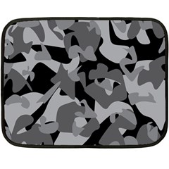 Urban Initial Camouflage Grey Black Fleece Blanket (mini) by Mariart