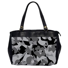 Urban Initial Camouflage Grey Black Office Handbags (2 Sides)  by Mariart