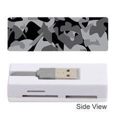 Urban Initial Camouflage Grey Black Memory Card Reader (stick)  by Mariart