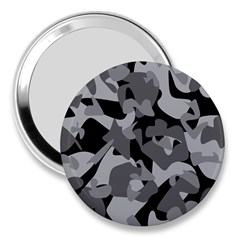 Urban Initial Camouflage Grey Black 3  Handbag Mirrors by Mariart