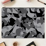 Urban Initial Camouflage Grey Black Cosmetic Bag (XXXL)  Front