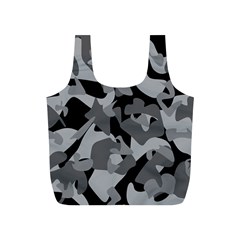 Urban Initial Camouflage Grey Black Full Print Recycle Bags (s)  by Mariart