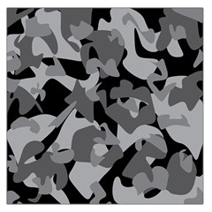 Urban Initial Camouflage Grey Black Large Satin Scarf (square) by Mariart