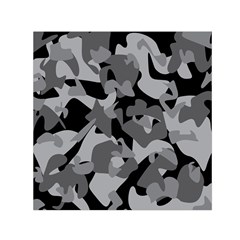 Urban Initial Camouflage Grey Black Small Satin Scarf (square) by Mariart