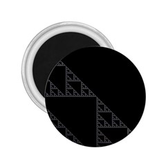 Triangle Black White Chevron 2.25  Magnets