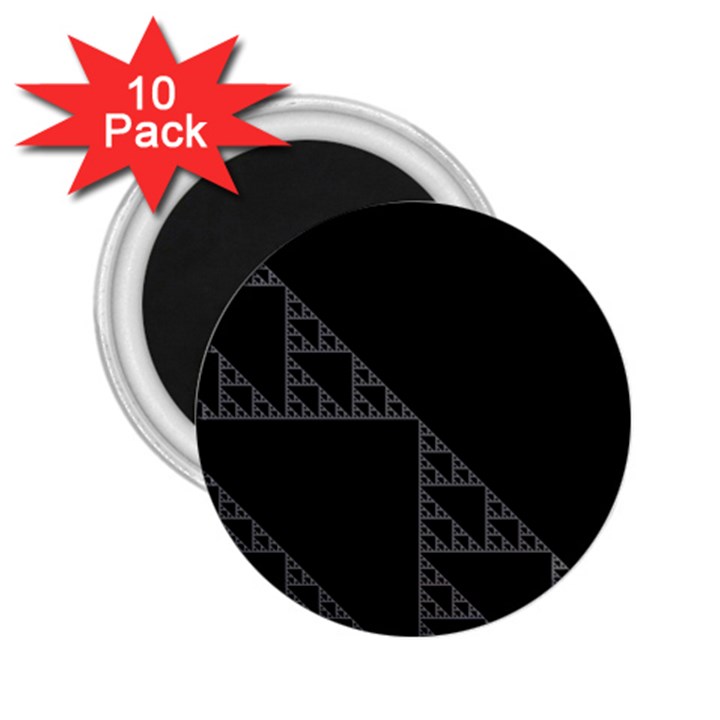 Triangle Black White Chevron 2.25  Magnets (10 pack) 