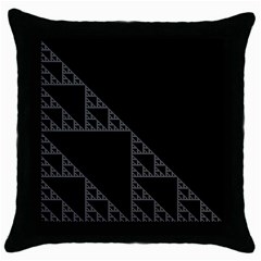 Triangle Black White Chevron Throw Pillow Case (Black)