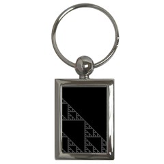 Triangle Black White Chevron Key Chains (Rectangle) 