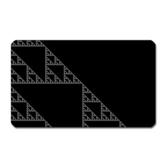 Triangle Black White Chevron Magnet (Rectangular)