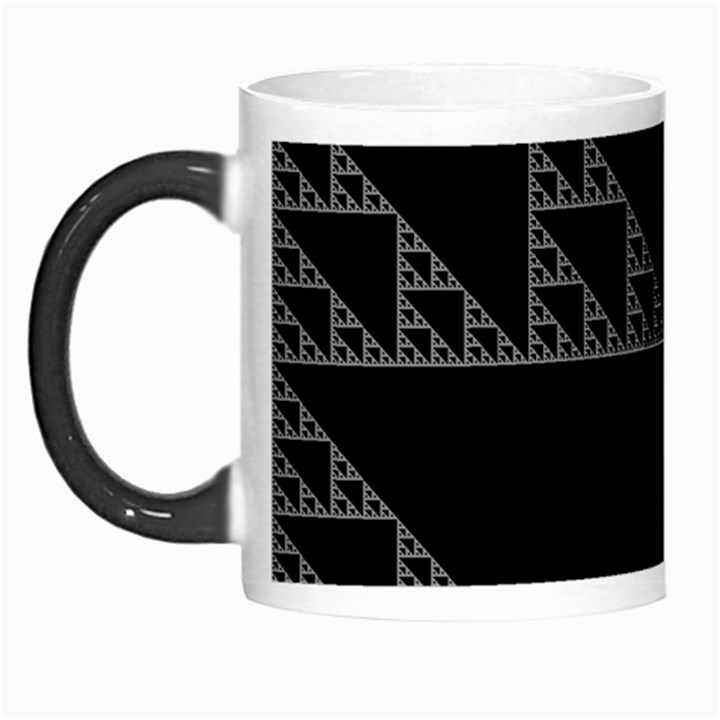 Triangle Black White Chevron Morph Mugs