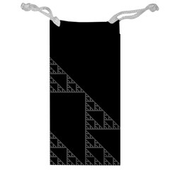 Triangle Black White Chevron Jewelry Bag