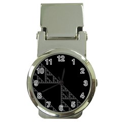 Triangle Black White Chevron Money Clip Watches