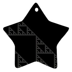 Triangle Black White Chevron Star Ornament (Two Sides)