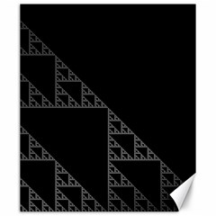 Triangle Black White Chevron Canvas 20  x 24  