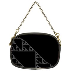 Triangle Black White Chevron Chain Purses (One Side) 