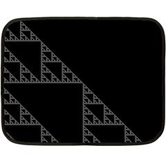 Triangle Black White Chevron Double Sided Fleece Blanket (Mini) 