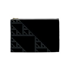 Triangle Black White Chevron Cosmetic Bag (Medium) 