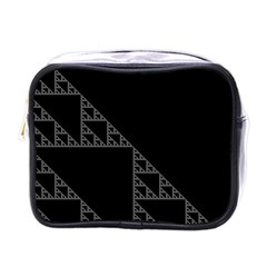 Triangle Black White Chevron Mini Toiletries Bags by Mariart